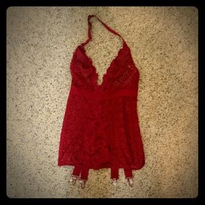 Lace plunge garter slip Victoria's Secret